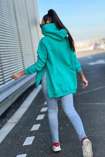 Bluza oversize turkusowa